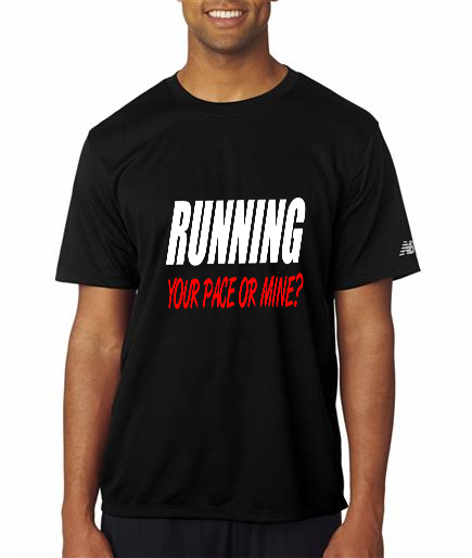 Running - Your Pace Or Mine - NB Mens Black Short Sleeve Shirt